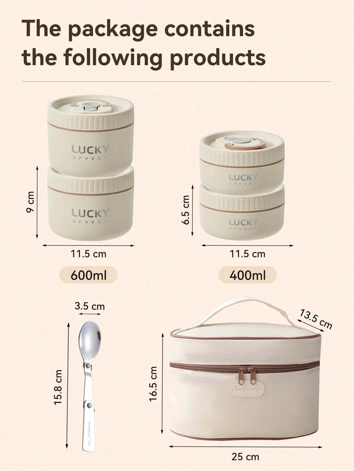 Lunch Box Set, Lunch Container With Insulated Bag, 18/8 Stainless Steel Thermal Food Container