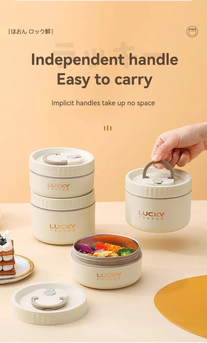 Lunch Box Set, Lunch Container With Insulated Bag, 18/8 Stainless Steel Thermal Food Container
