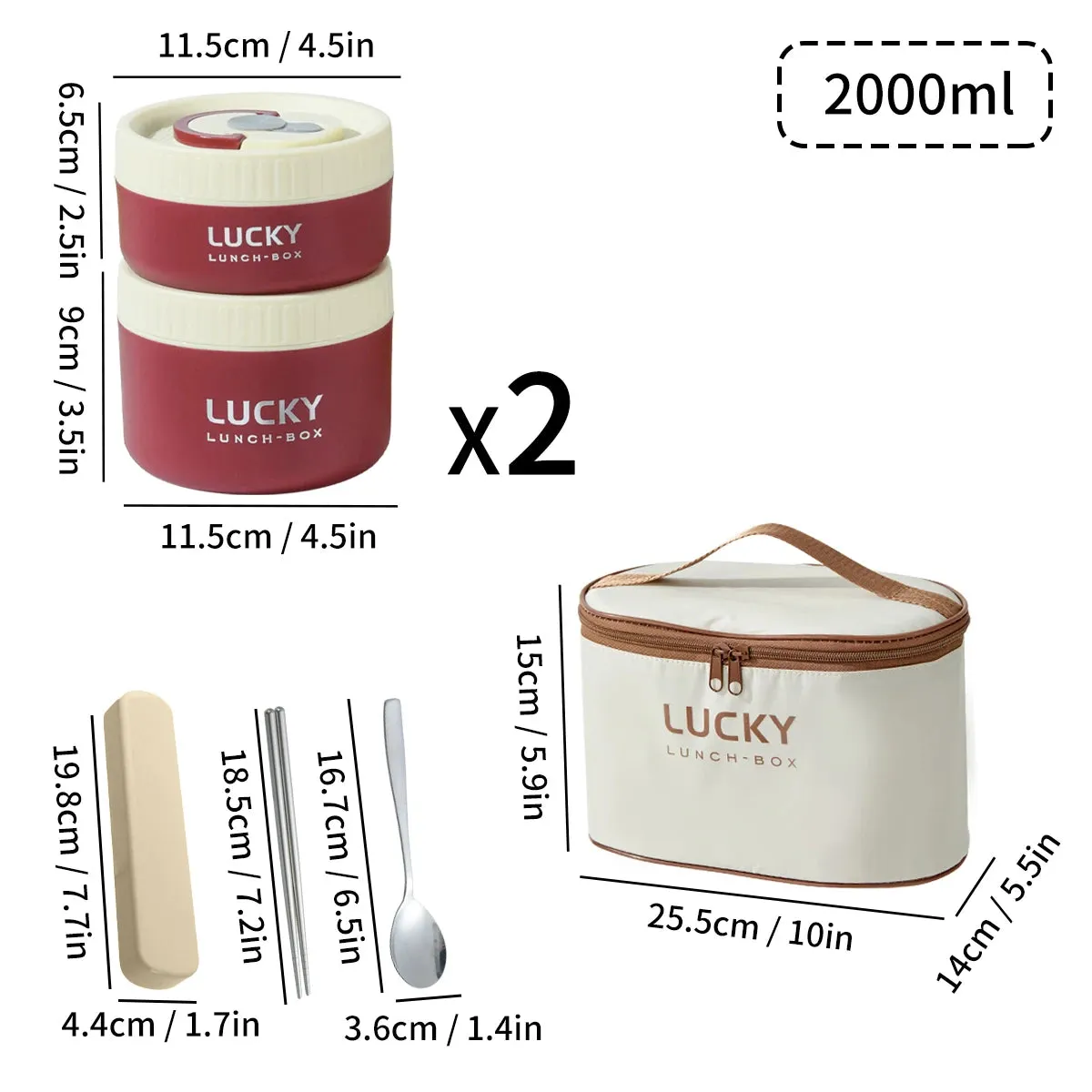 Lunch Box Set, Lunch Container With Insulated Bag, 18/8 Stainless Steel Thermal Food Container