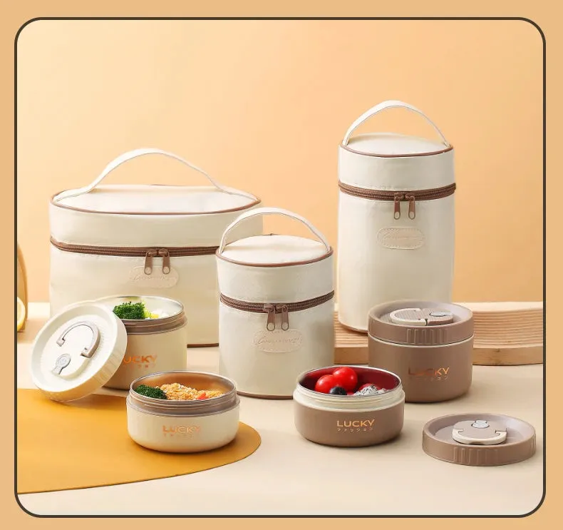 Lunch Box Set, Lunch Container With Insulated Bag, 18/8 Stainless Steel Thermal Food Container