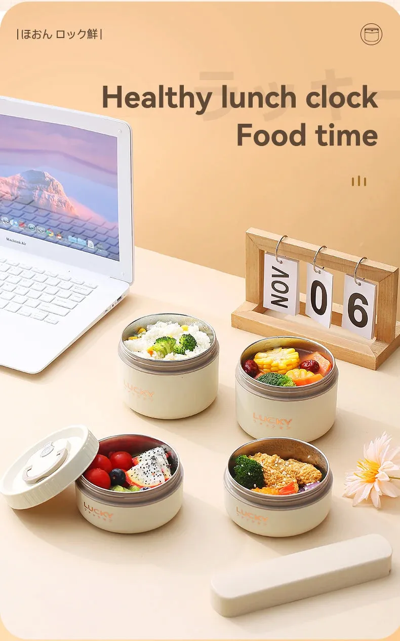 Lunch Box Set, Lunch Container With Insulated Bag, 18/8 Stainless Steel Thermal Food Container
