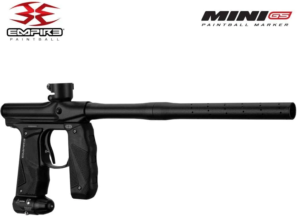 Maddog Empire Mini GS Full Auto Paintball Gun Marker w/HPA Tank, Empire Halo Too Loader, Thermal Anti-Fog Paintball Mask Goggle, Neck Protector, 4 3 Harness & (4) Pods Starter Package