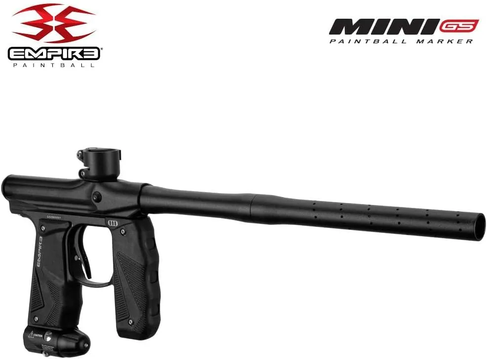 Maddog Empire Mini GS Full Auto Paintball Gun Marker w/HPA Tank, Empire Halo Too Loader, Thermal Anti-Fog Paintball Mask Goggle, Neck Protector, 4 3 Harness & (4) Pods Starter Package