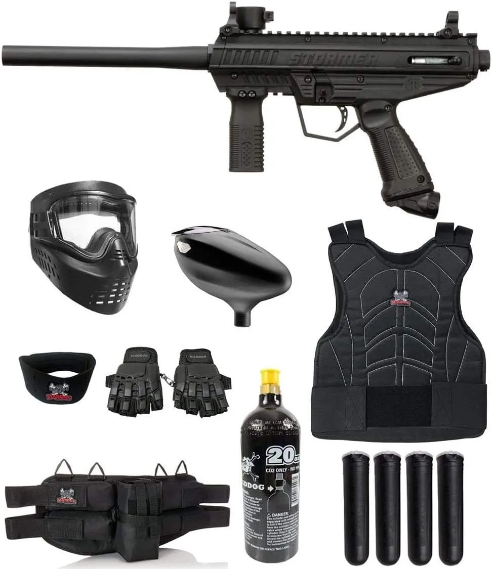 Maddog Tippmann Stormer Protective CO2 Paintball Gun Marker Starter Package