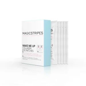 MAGICSTRIPES Wake Me Up Collagen Eye Patches - Pads for Puffy Eyes & Bags, dark Circles and Wrinkles, with Hyaluronic Acid, Hydrogel, Deep Moisturizing Collagen Eye Mask (BOX - 5 Masks)