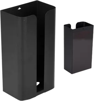 Magnetic Suction Plastic Bag Holder - Grocery Bag Dispenser - Wide Opening Plastic Bag Tissue Storage Device Without Installation - Fingerprint Resistant (Black)