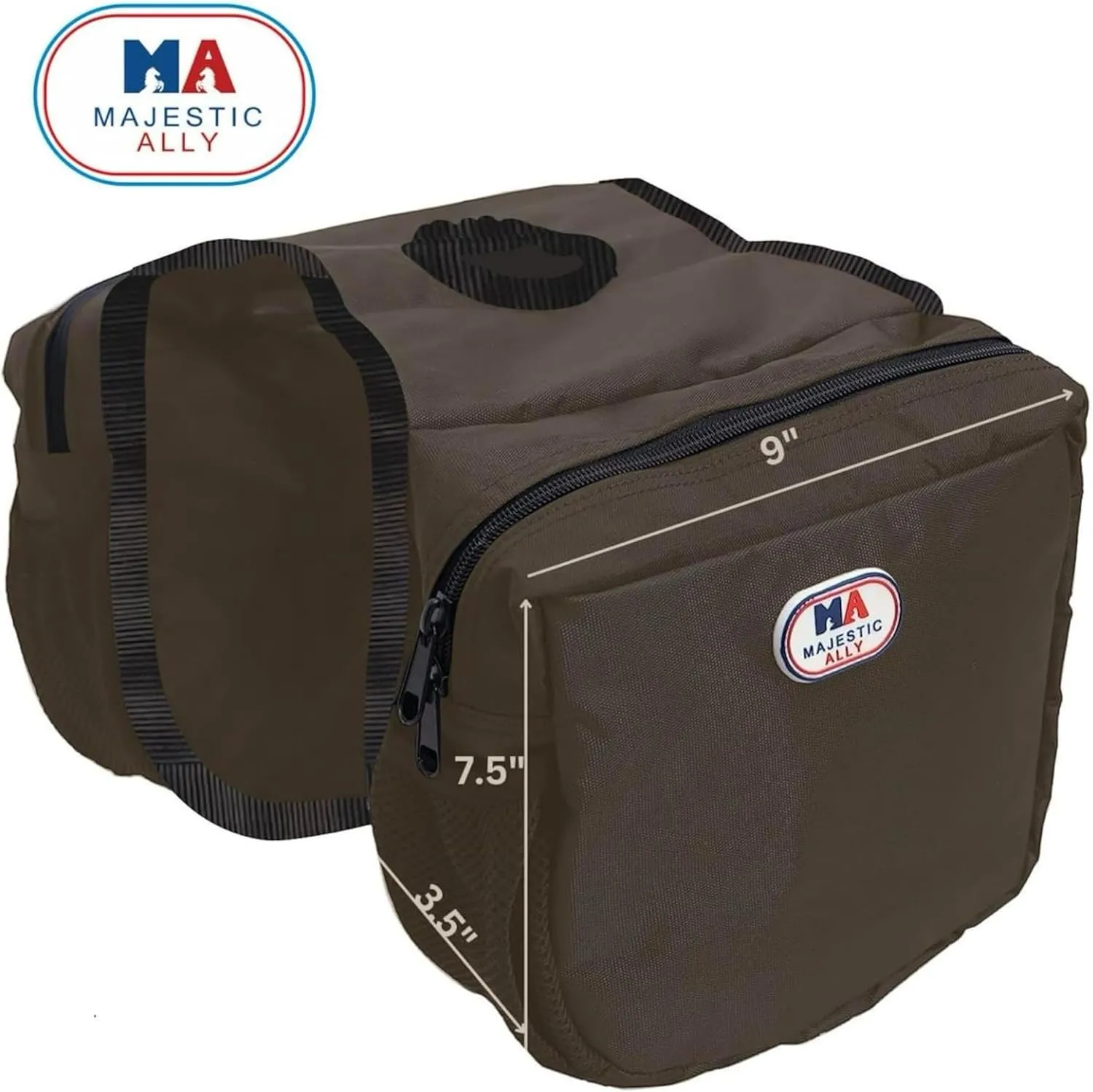 Majestic Ally Insulated Economy Horn Bag for Western Saddle Horse's riding with Convenient Mesh Pockets