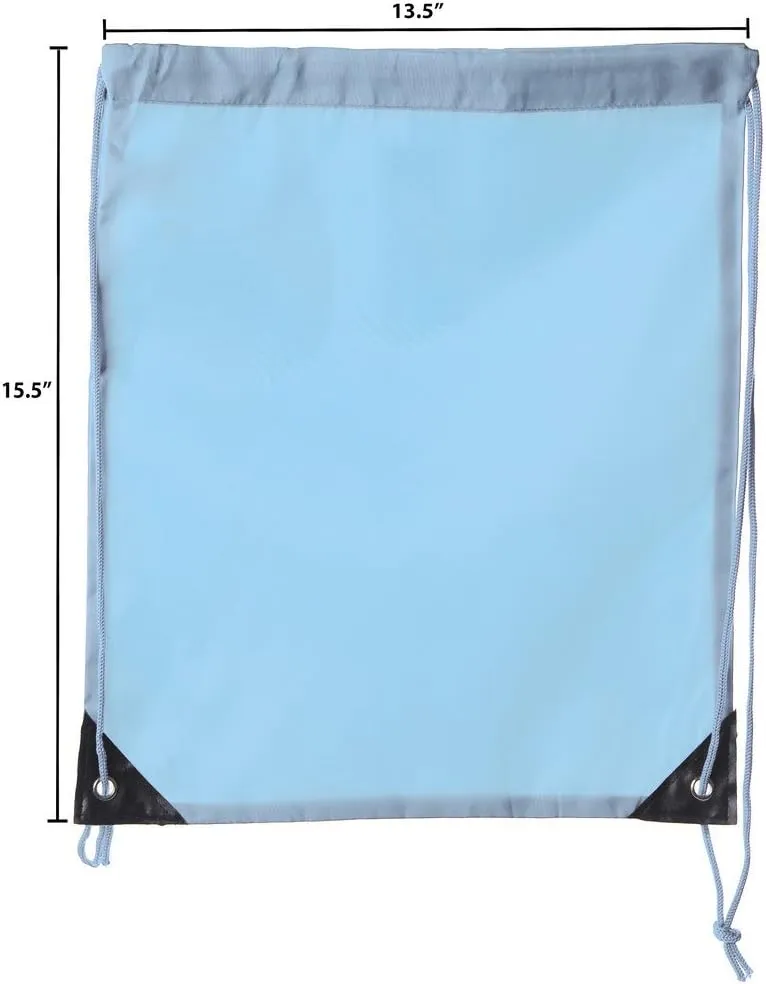Mato & Hash 25 Bags - Double Strap Drawstring Gym Sack Promotional Party Favor Bag - 15 Colors