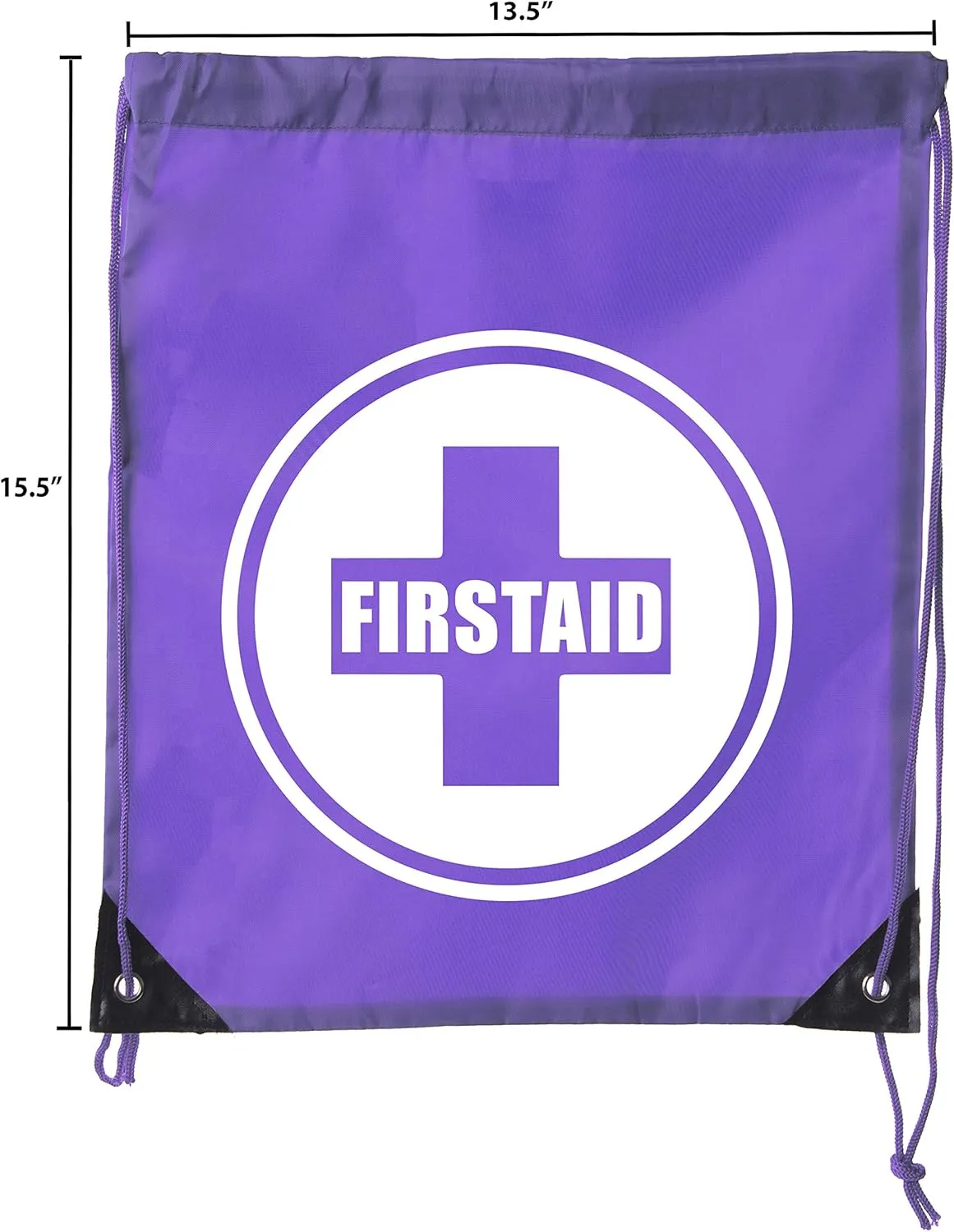 Mato & Hash First Aid Backpack Drawstring Medical Bag for Emergencies or Epi Pen & Medicine - 10PK Purple CA2500FirstAid S1