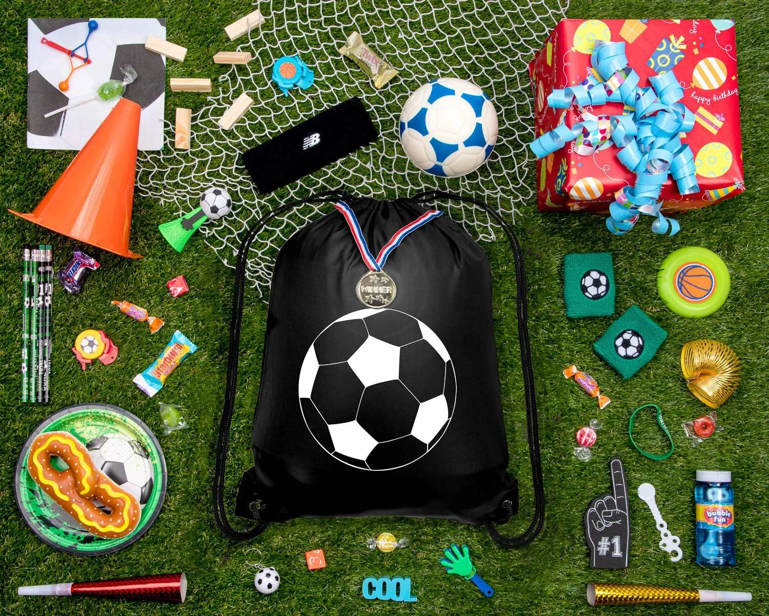 Mato & Hash Goodie Bags for Kids | Drawstring Gift Bags with Logo for Bdays, Parties