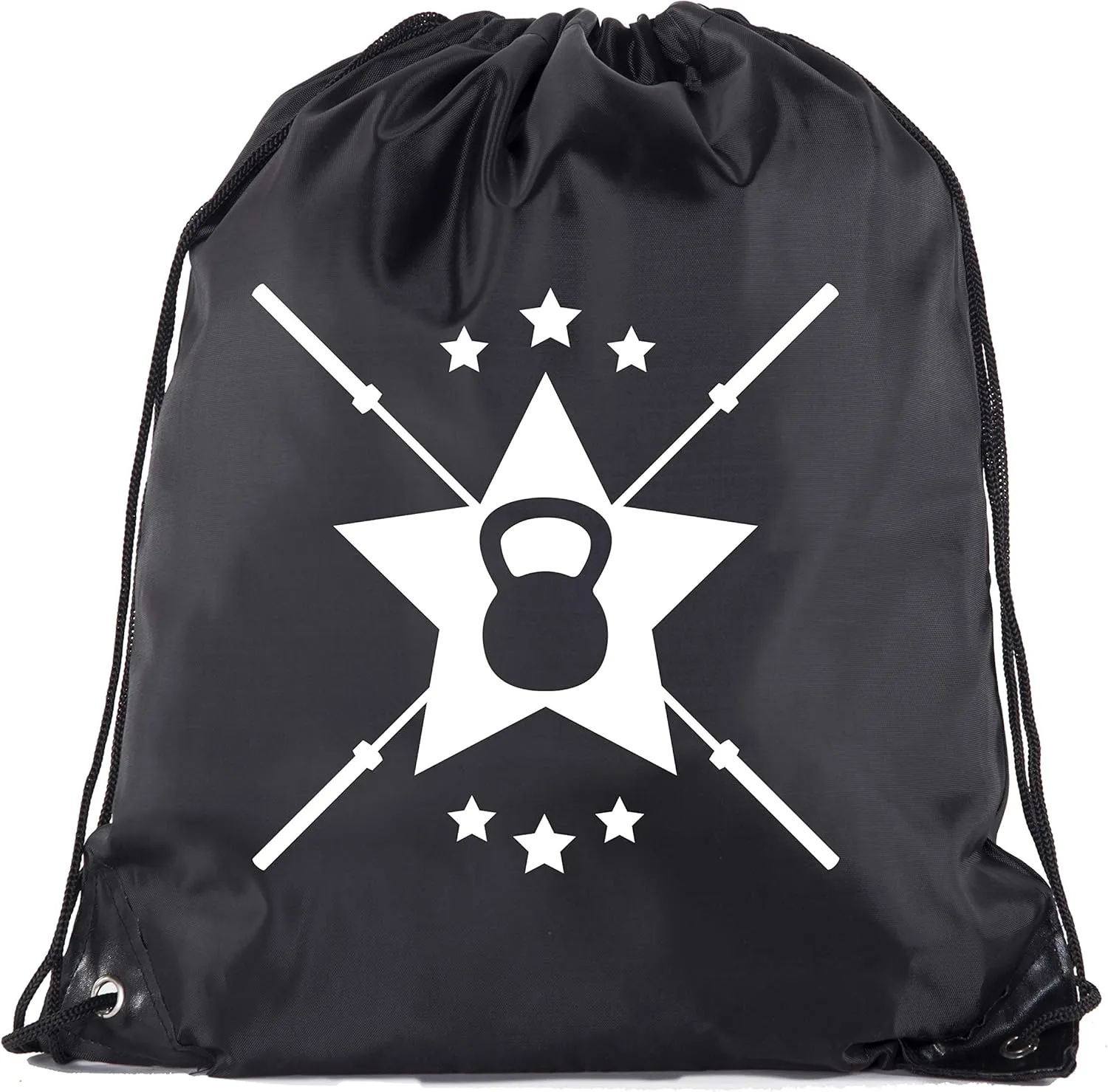 Mato & Hash Power Lifting Backpacks, Extreme Fitness Drawstring Bags Weightlifting Gym Bags - Emblem