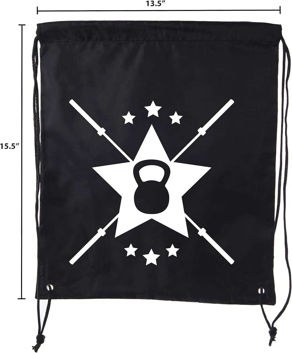 Mato & Hash Power Lifting Backpacks, Extreme Fitness Drawstring Bags Weightlifting Gym Bags - Emblem