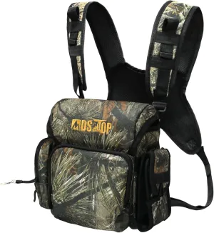 MDSTOP Binocular Harness Chest Pack, Bino Case with Rangefinder Pouch, Bino Harness, Binocular Chest Pack, Bino Bag for Bird Watching,Hunting,Hiking,Shooting (Pine Needle Camo)