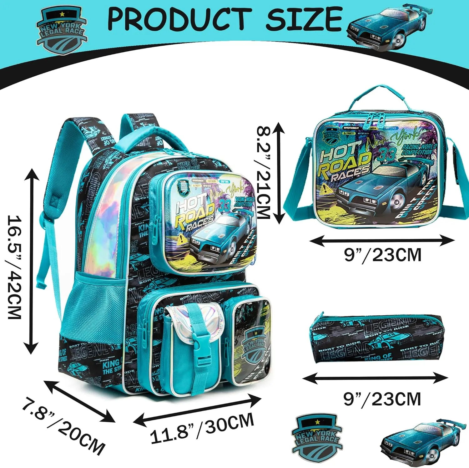 Meetbelify Backpacks for Boys School Backpacks for Elementary Students Ages 8-10 Kids Aesthetic Travel Backpack Laptop Bookbag with Lunch Box Pencil Case 3 in 1 Backpack Set for Boys