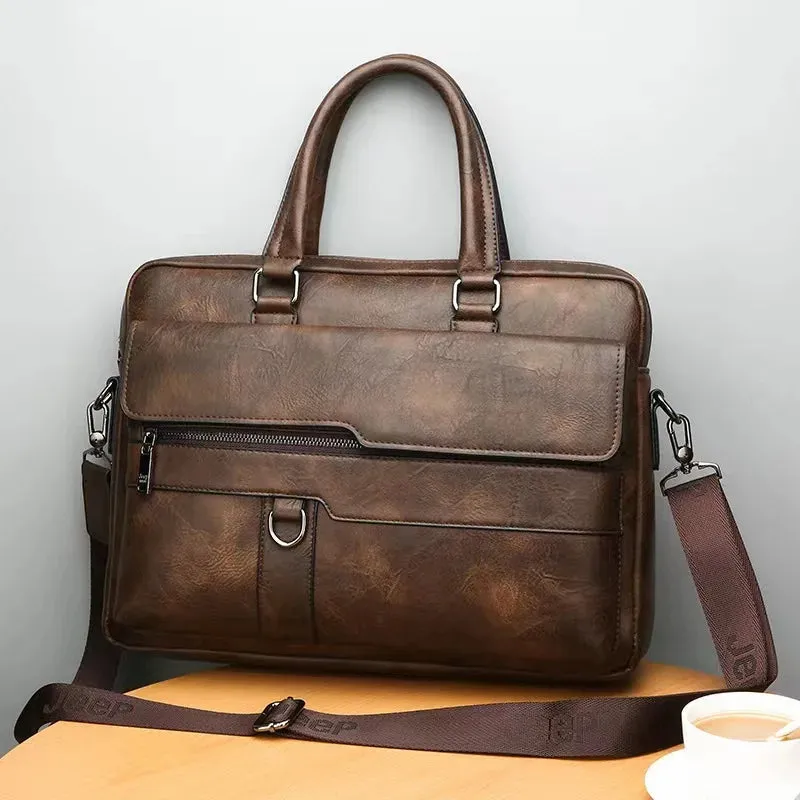 Men Genuine Leather Handbag