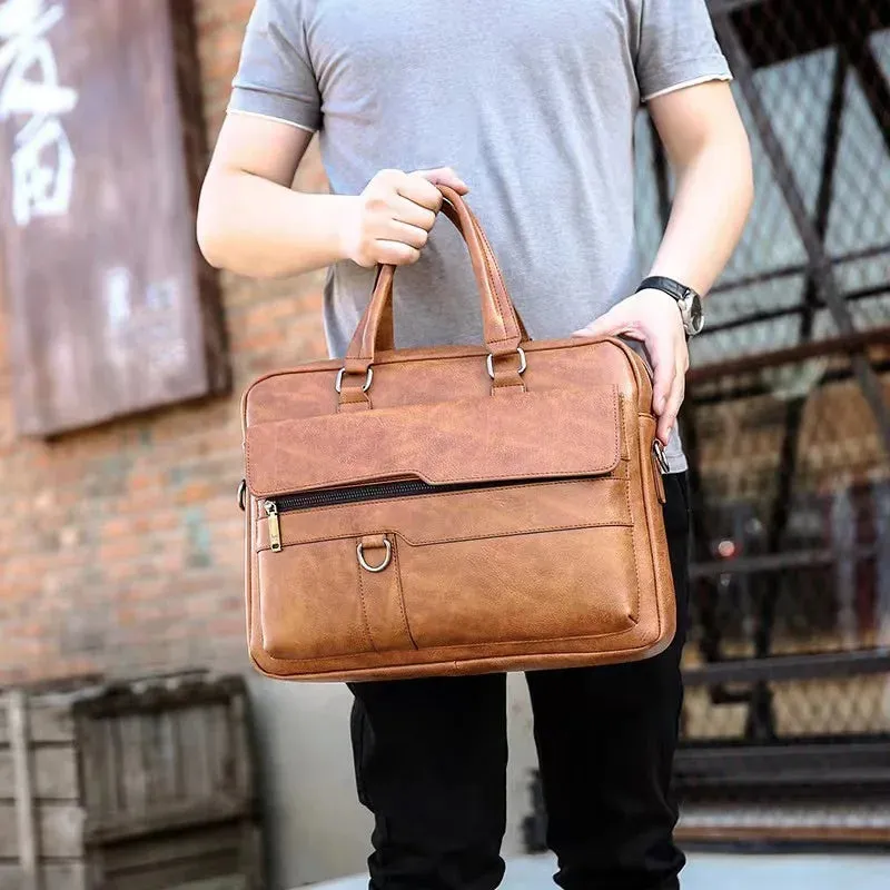 Men Genuine Leather Handbag