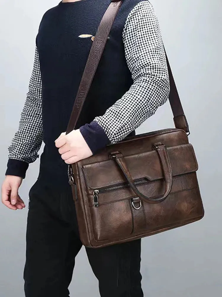Men Genuine Leather Handbag