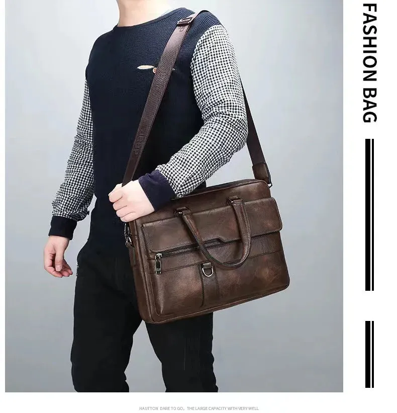 Men Genuine Leather Handbag