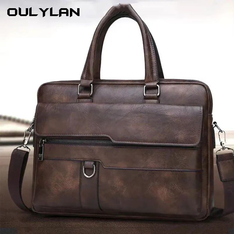 Men Genuine Leather Handbag