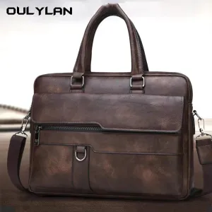 Men Genuine Leather Handbag