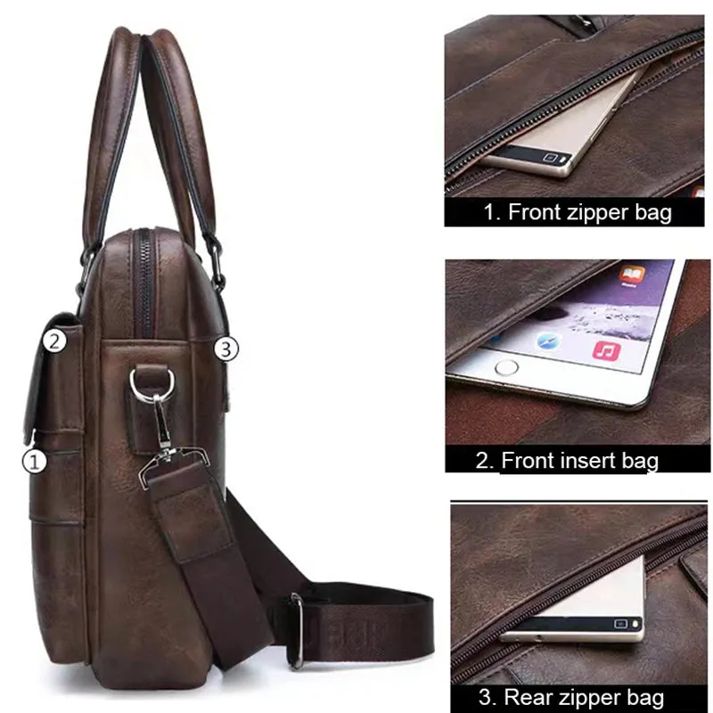 Men Genuine Leather Handbag