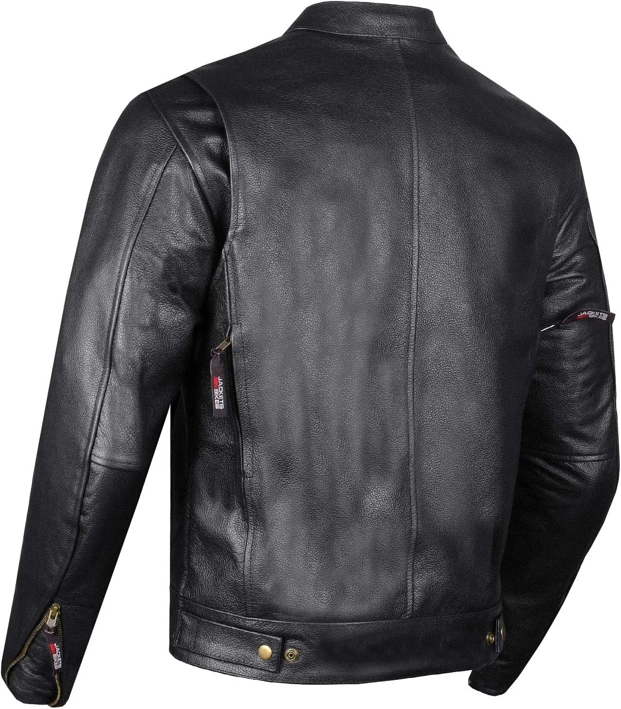 Men's Commuter Premium Natural Buffalo Leather Motorcycle Jacket CE Armor Conceal Carry Gun Pockets Cruiser Biker Black L