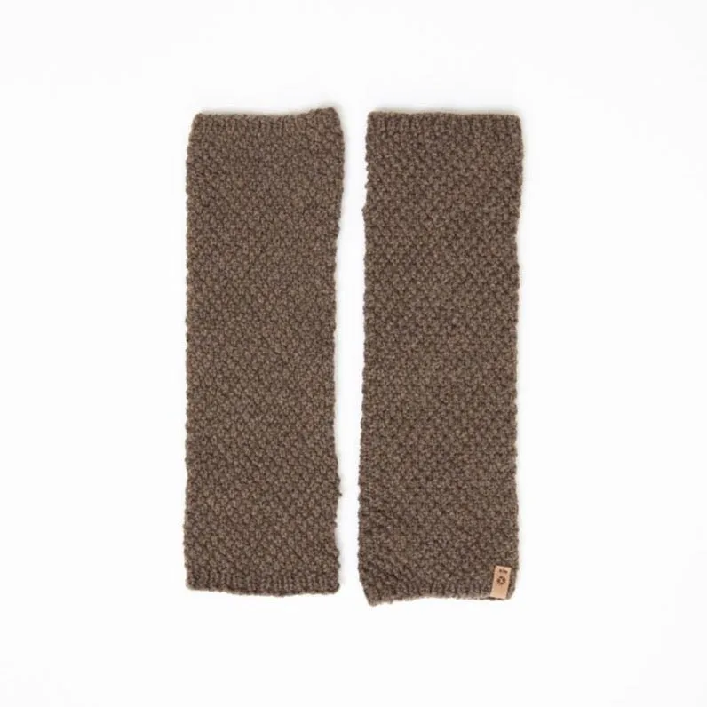 Merino Handknit Moss Half Mitts