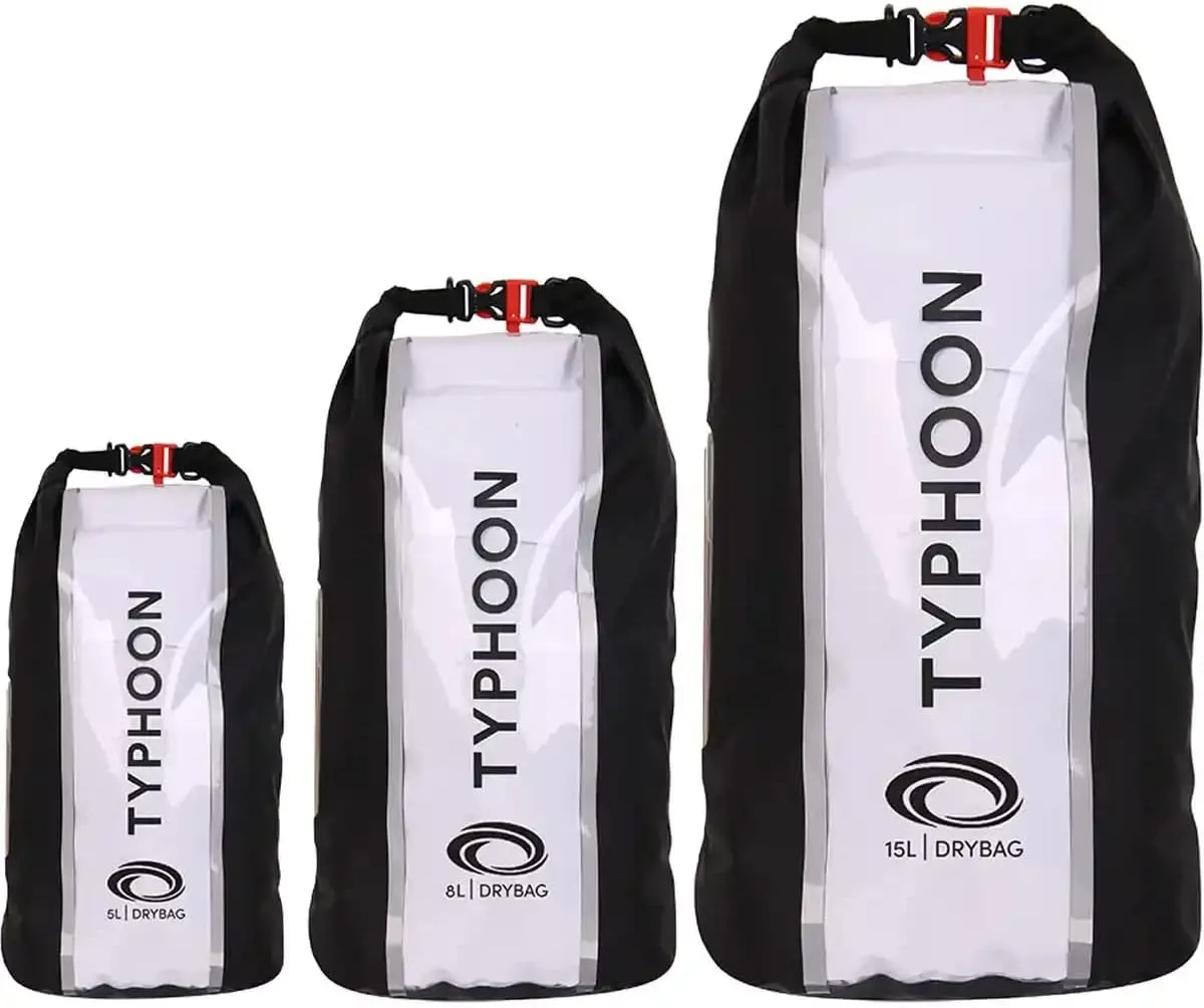 Mersea Roll Top Dry Bags - Black/Transparent