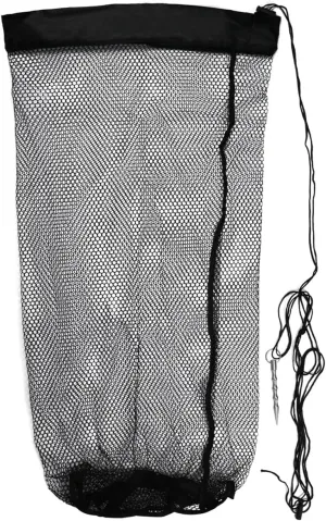 Mesh Bags Fishing Net Bag with Ground Nail Lightweight Fish Catching Basket for Outdoor Fishing
