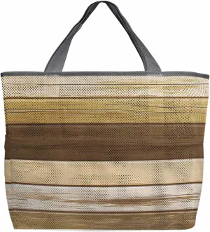 Mesh Beach Bag Oversized Tote Bags for Women Farm Retro Brown Plank Large Travel Pool Bags