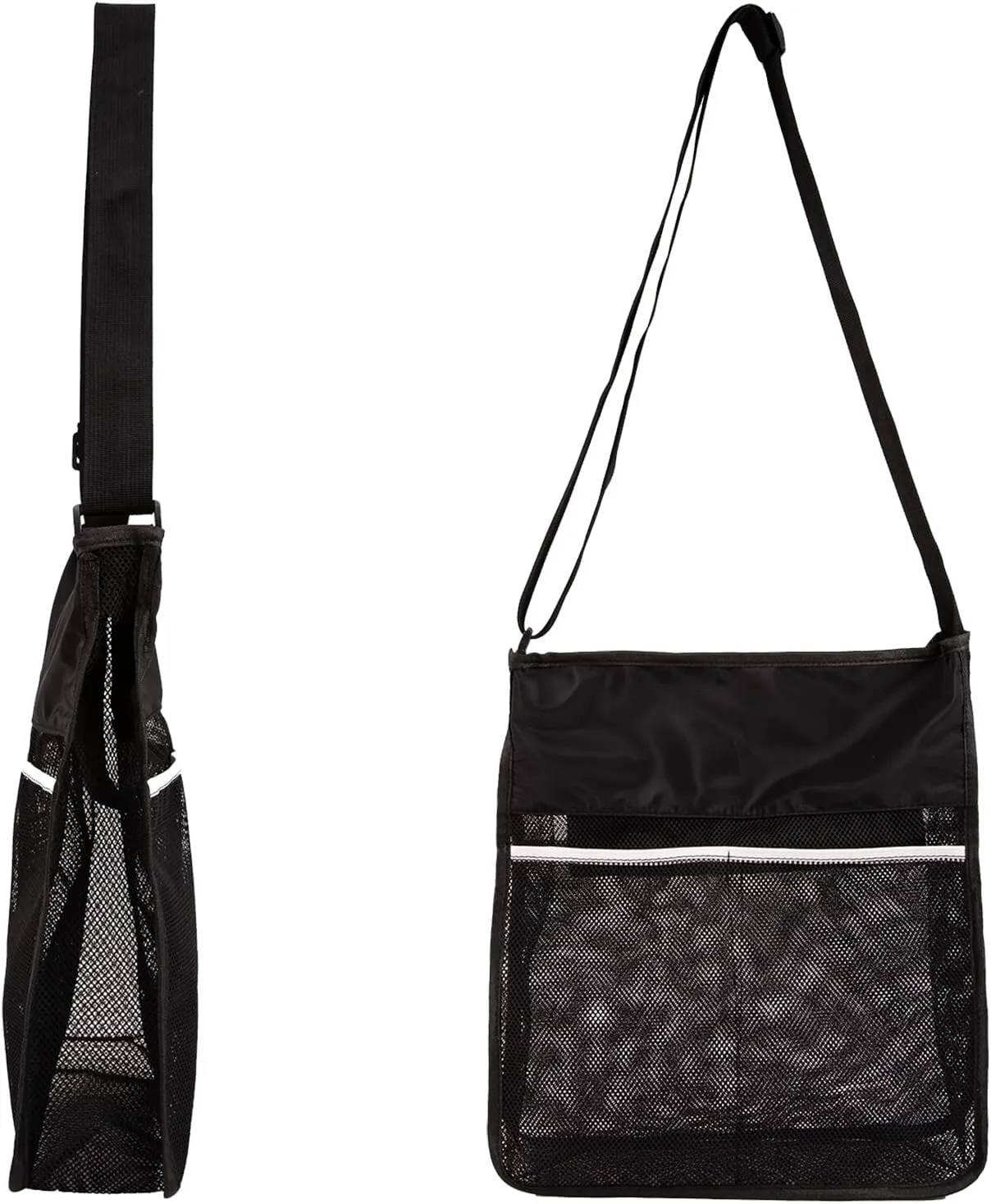 Mesh Beach Bag,See Through Bag Stadium Approved,Shell Collecting Bags With Zipper for Adults,Mushroom Foraging Bags