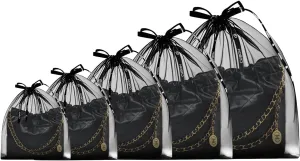 Mesh Drawstring Storage Bags – Lightweight Breathable Organizer for Handbag Travel Beach Gym Shoes Clothes (5 Pack all 5 sizes)