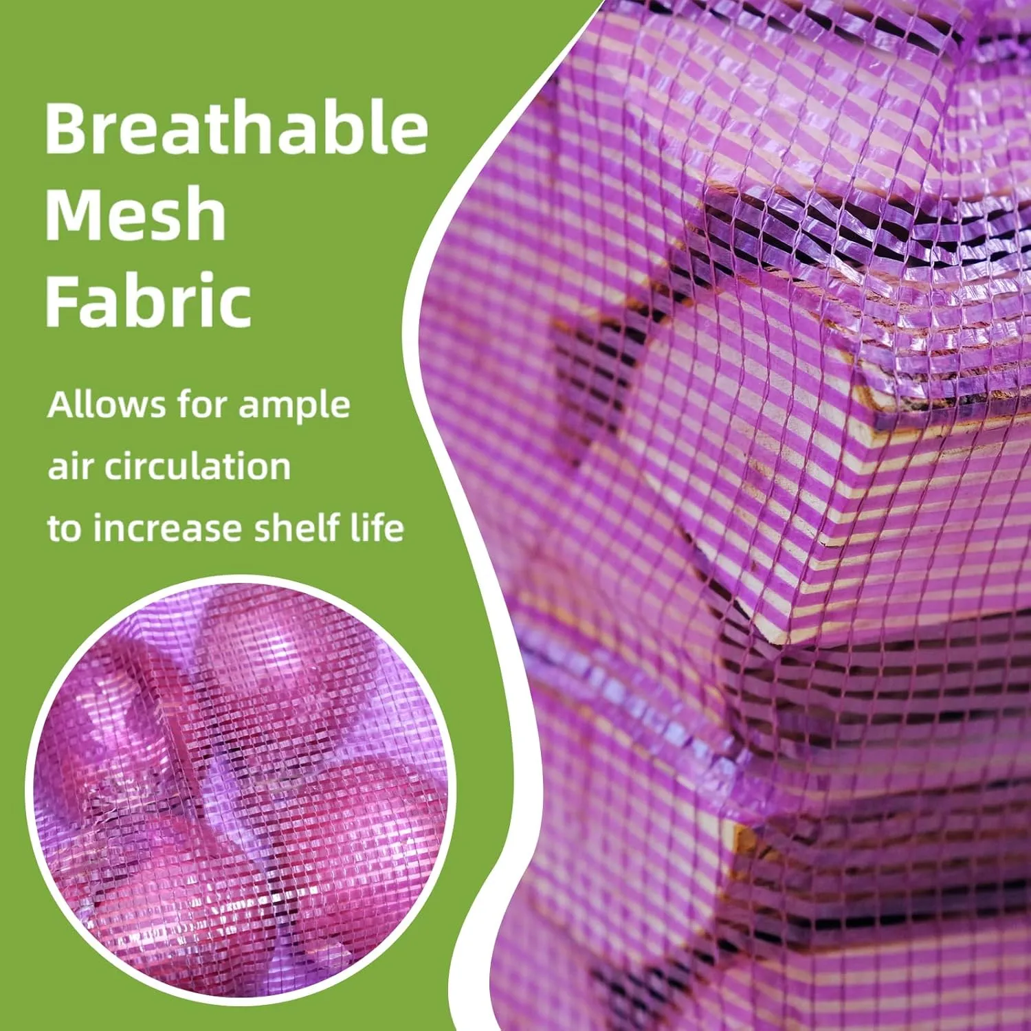 Mesh Firewood Bags 22"×32" Crawfish Sacks, Firewood Bags for Selling, Onion Bag Storage Potato Sacks Mesh Wood Bag Bulk (Pack of 10)