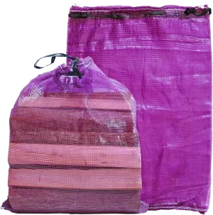Mesh Firewood Bags 22"×32" Crawfish Sacks, Firewood Bags for Selling, Onion Bag Storage Potato Sacks Mesh Wood Bag Bulk (Pack of 10)