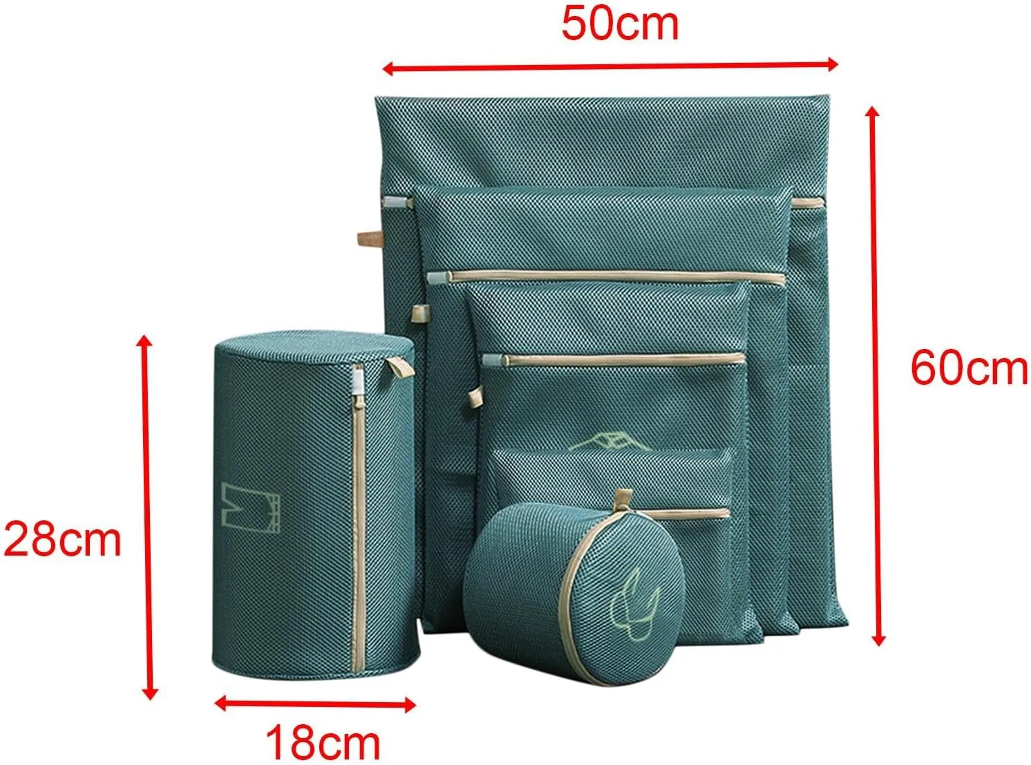 Mesh Laundry Bag, Strong Permeable Mesh Bags, with Zipper Delicate Mesh Laundry Washing Bags (Style a)