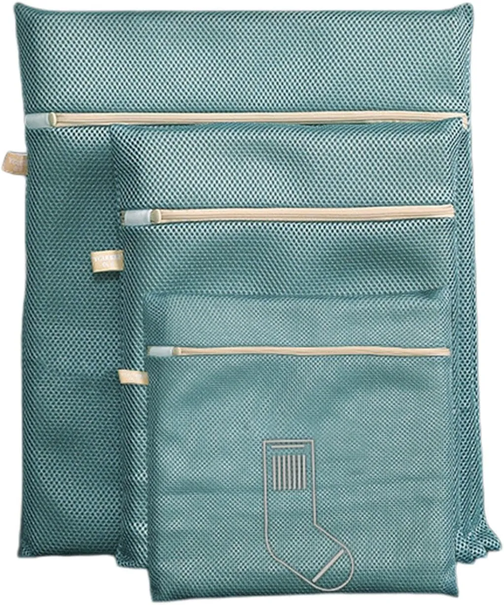 Mesh Laundry Bag, Strong Permeable Mesh Bags, with Zipper Delicate Mesh Laundry Washing Bags (Style a)