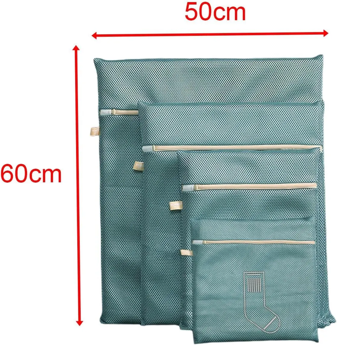 Mesh Laundry Bag, Strong Permeable Mesh Bags, with Zipper Delicate Mesh Laundry Washing Bags (Style a)