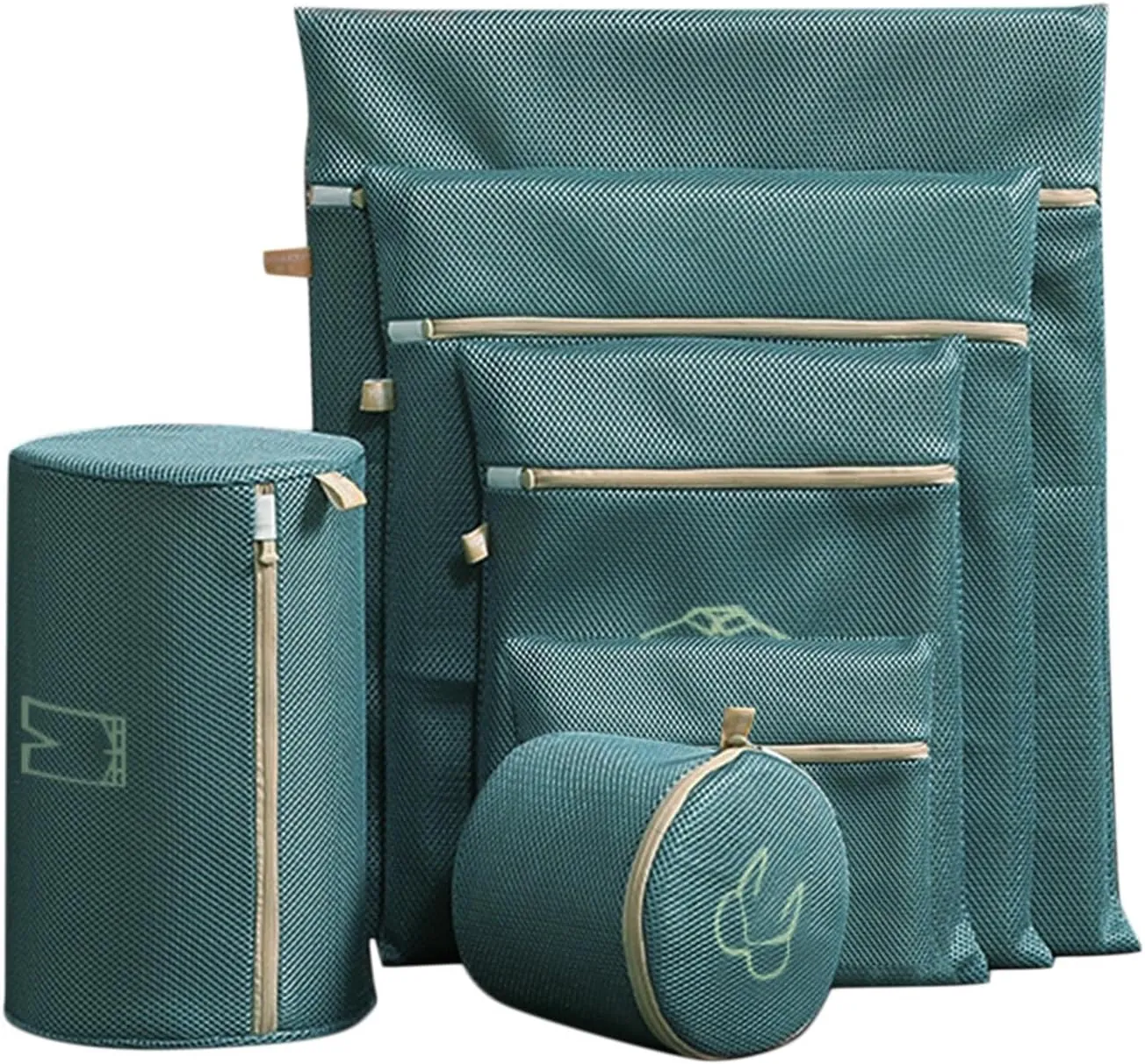 Mesh Laundry Bag, Strong Permeable Mesh Bags, with Zipper Delicate Mesh Laundry Washing Bags (Style a)