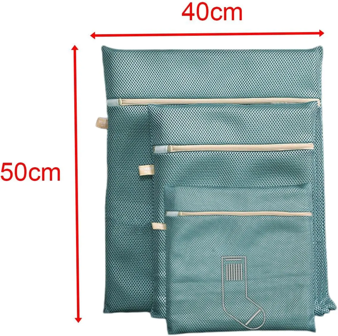 Mesh Laundry Bag, Strong Permeable Mesh Bags, with Zipper Delicate Mesh Laundry Washing Bags (Style a)