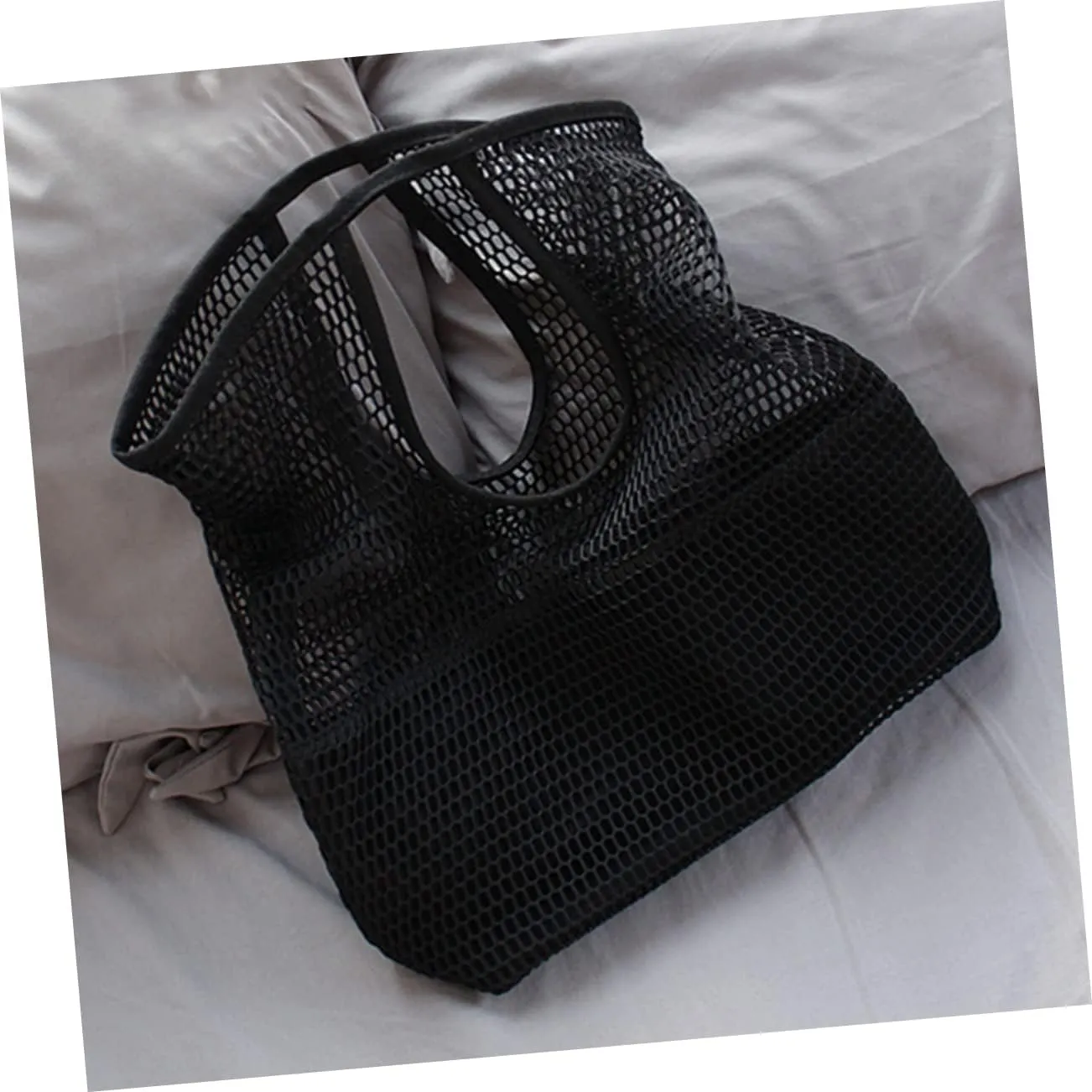 Mikinona 1pc Mesh Shopping Bag Bags for Women Canvas Shopping Bags Women Tote Bags Woman Handbags Womens Mesh Bag