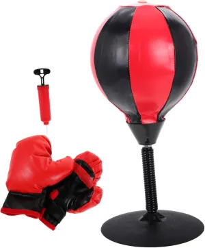 Milisten Inflatable Punching Bag with Height Stress Reliever Boxing Set for Boys for Karate and Taekwondo Practice Gymnastics Equipment