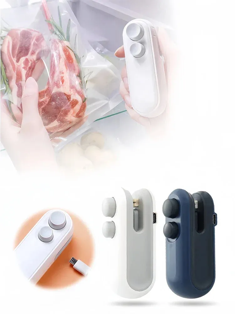 Mini Heat Bag Sealing Machine Package Sealer Bags Plastic Food Sealer Clip Bag Handheld Sealer Food Packaging Heat Sealer Opener