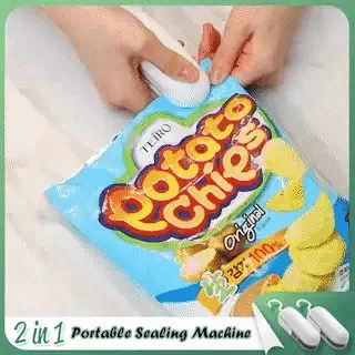 Mini Heat Bag Sealing Machine Package Sealer Bags Plastic Food Sealer Clip Bag Handheld Sealer Food Packaging Heat Sealer Opener
