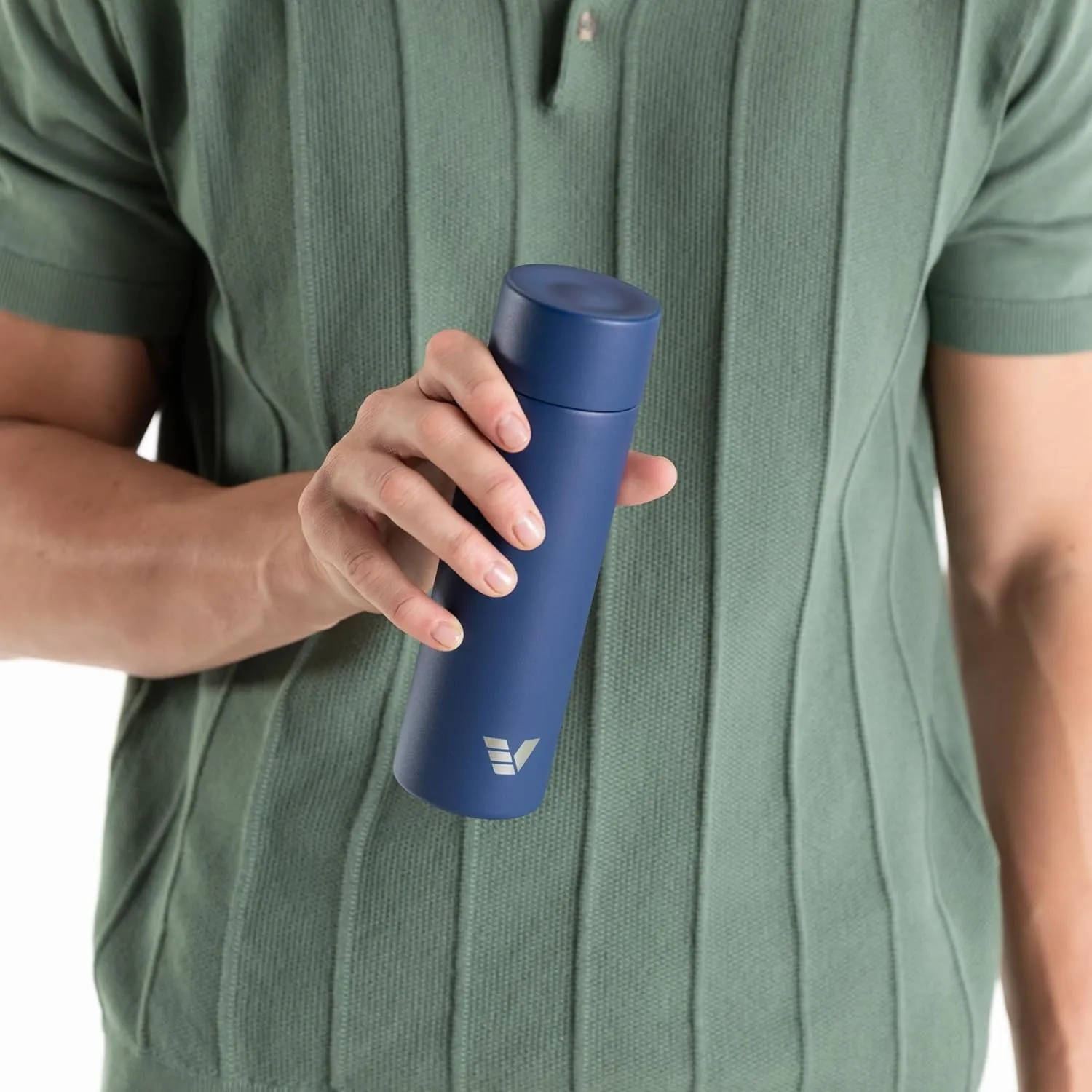 Mini Stainless Steel Water Bottle 14oz - Non-insulated | Designed for Bags | Slim, Ultra Lightweight & Stylish – Blue