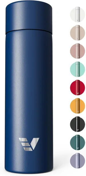 Mini Stainless Steel Water Bottle 14oz - Non-insulated | Designed for Bags | Slim, Ultra Lightweight & Stylish – Blue