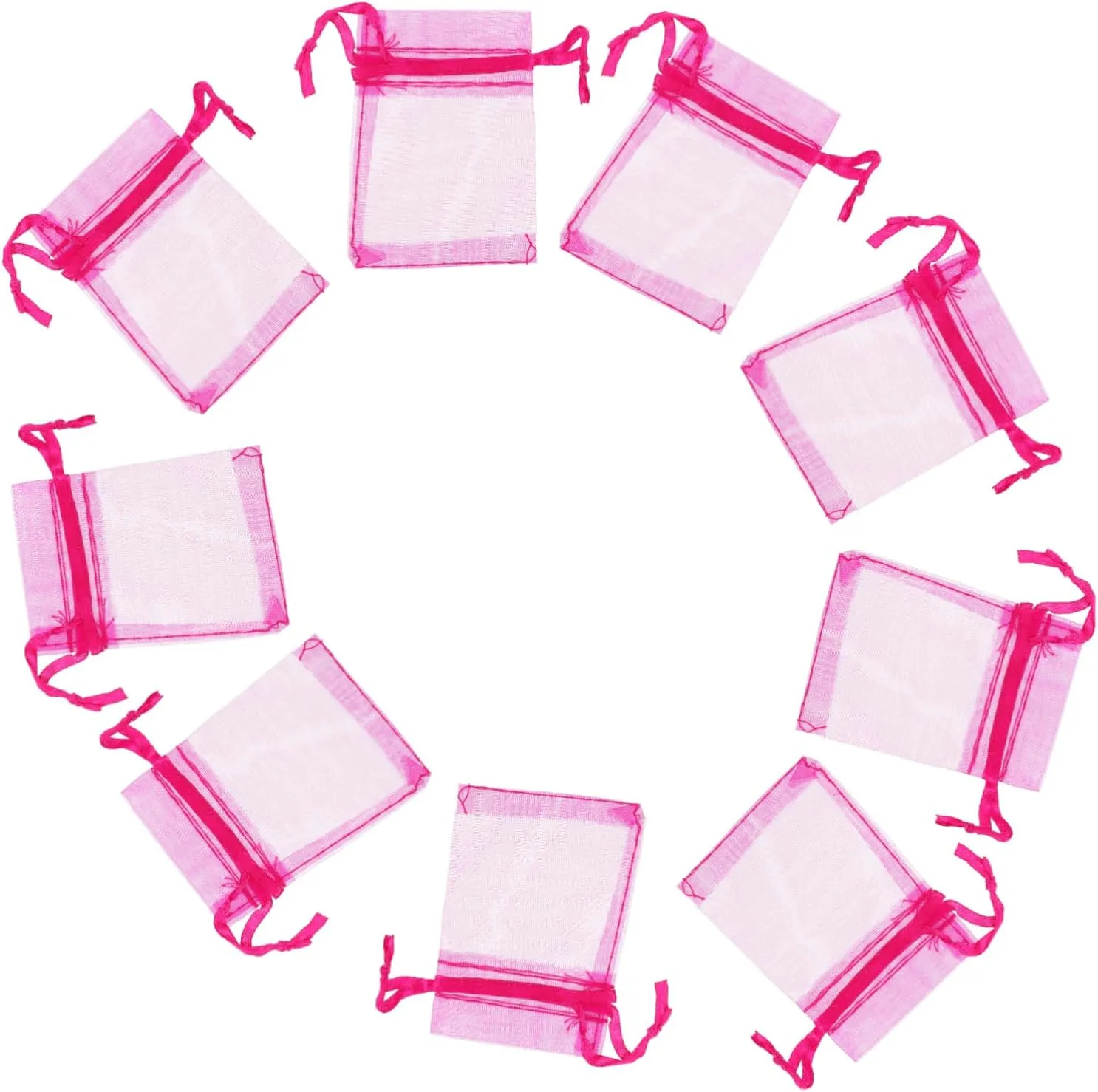 minkissy Tote Bags Drawstring 100pcs Organza Jewelry Bags Bulk for Party Small Fabric Pouches for Storage Jewelry Pouches