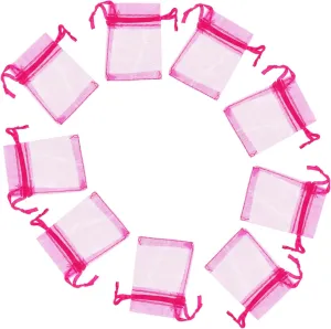 minkissy Tote Bags Drawstring 100pcs Organza Jewelry Bags Bulk for Party Small Fabric Pouches for Storage Jewelry Pouches