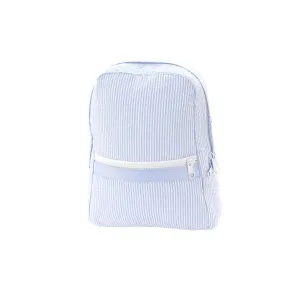 Mint - Baby Blue Seersucker Small Backpack | Mint