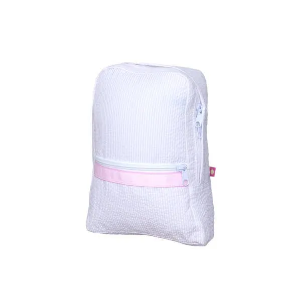 Mint - Pink Seersucker Small Backpack | Mint