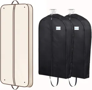 MISSLO 60" Foldable Garment Bags for Travel Bundle with Garment Bags for Travel Heavy Duty